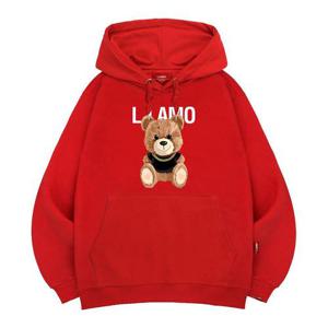 엘라모 3H 스마일곰돌 후드티 남녀공용 빅사이즈 M~4XL