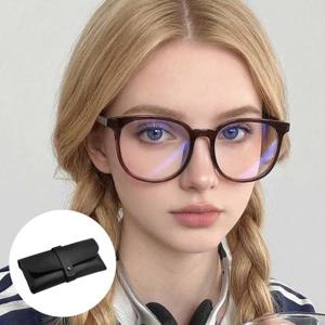 [루즈루나] 아비 브라운 블랙 투명 블루라이트차단 긱시크 뿔테 안경