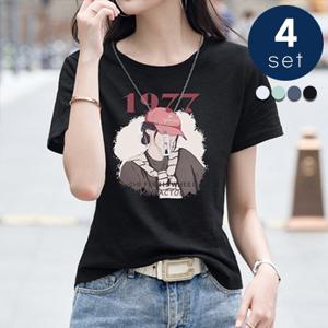 [유니제이] (4종SET)베넹 프린팅 반팔 티셔츠