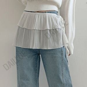 H스타일(US)레이어드랩스커트 봄 여성 스커트 치마 스컷 랩 힙커버