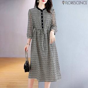 [플로레센스]실키배색체크원피스