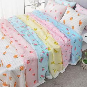 여름 쿨링 과일 시어서커 홑이불 베개세트 SS