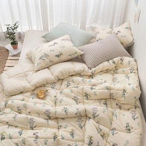 슈퍼싱글침구세트 베이지 와일드 플라워 슈퍼싱글 차렵 이불 패드세트 침대이불세트 HWEB4333