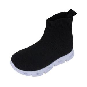 [바니플랫키즈]바니키즈 아동 조이 LED 니트 슈즈 블랙 앵클부츠