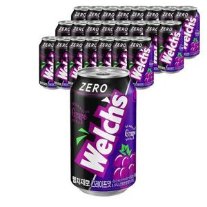 [웰치스]농심 웰치스 제로포도 355ml X 24캔 제로음료 제로칼로리 (11768559)