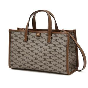 헤지스 액세서리 여성 그레이 로고패턴 가죽 토트백  (WIBA5E822G2)