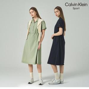 ★텐텐★ [캘빈클라인스포츠] 26SS 우븐 카라넥 원피스 여성 3컬러 택1