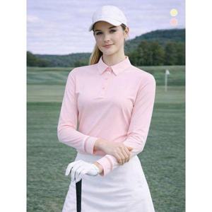 [데니스골프]26SS신상 여성 슬리브 배색 긴팔 카라티_NARSLTS052