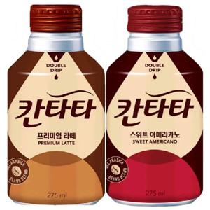 [롯데칠성]칸타타 캔커피  프리미엄 라떼275mlx(24캔)+스위트아메리카노(24캔 )(총48캔)