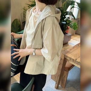 ★인기베스트★ [무드무드] 카즈라 5부 라이트 후드 집업 점퍼