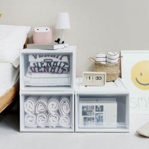 이지라이프 시스템 적층 수납 3단 서랍장 화이트