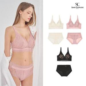 [상콤플렉스][상콤플렉스] 부드럽게 밀착되는 쏘 퓨어 판타지 레이스 브라 팬티 2종 세트 택 1
