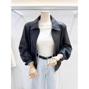 갤러리아_[LAP]페이크레더 카라집업 (AS7XL162)