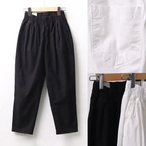 빅사이즈 여성 세미 배기 베이직 이지 팬츠 H214063