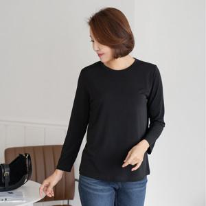 엄마옷 마담4060 40대50대티셔츠베이직라운드긴팔-QTE2402032-