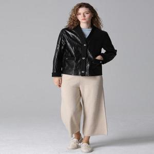 [르오트][홈쇼핑방송/르오트(LeOT)] 감각있는 FAUX 로에 레더 자켓-사이즈 5588까지