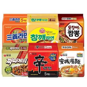 갤러리아_신라면5봉+짜파게티5봉+안성탕면5봉+삼양라면5봉+참깨라면4봉+