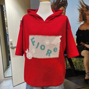 [베네통]레이스꽃자수후드반팔니트BAKPA3511_BP