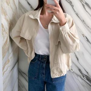 [다잇템][다잇템] 여자 나일론 집업 드로우코드 봄아우터 2WAY 점퍼_20681686_588872