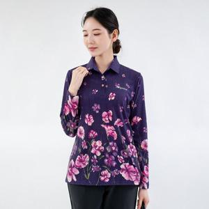 엄마옷 접시꽃반오픈 카라티셔츠 515BMN292 중년여성/50대/60대/마담/빅사이즈/할머니옷