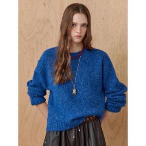 [마쟈]스팽글 글리터 믹스 헤어리 니트 풀오버