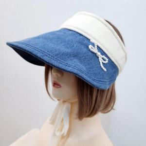 여자 접이식 레이스 데님 패셔너블 썬캡 청모자 WFG1U7A