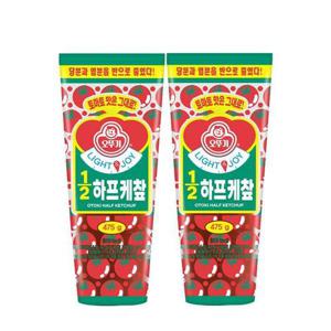 오뚜기 LIGHT JOY 1/2 하프 케찹 475g X 2개 저당 저칼로리 소스