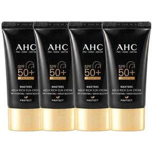AHC 마스터즈 선크림 아쿠아리치 썬크림 60ml 4개