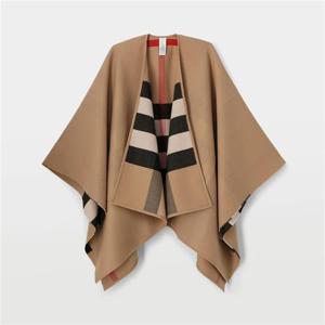 버버리 체크 리버시블 울 케이프 40294061