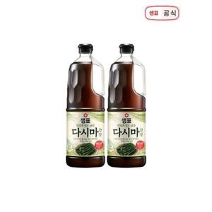 [샘표]국산 다시마로 짜지않은 다시마간장 1.7L x 2병