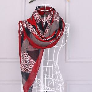 (앙상블) 지브라 면 나염 롱 스카프 머플러 목도리