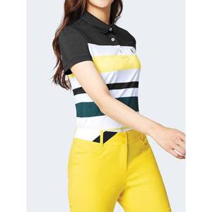 [마코](여성)컬러 포인트 배색 카라 반팔 티셔츠_MLW2TS06