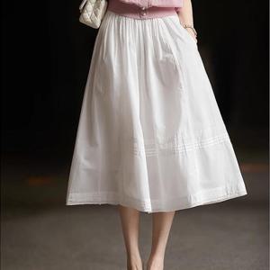 제로투올샵 / 첫사랑 레이스 롱 플리츠 스커트 화이트 S