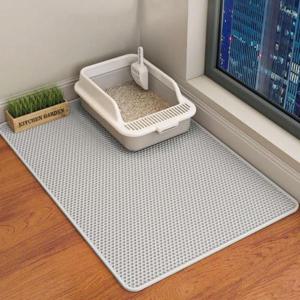 JU 반려묘 고양이 화장실 발매트 모래청소 매트 대형