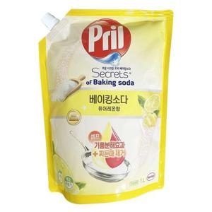 베이킹소다세제 프릴 주방세제 리필용 레몬향주방세제 WFISNDD