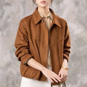 [몽벨리즈]레트로절개스웨이드자켓 mde2302748