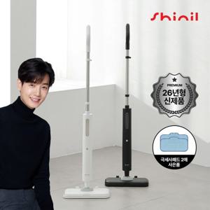 [신일] 고온살균 물걸레 스팀청소기 맥스멜팅 초극세사패드 2장 포함 화이트, 블랙 택일