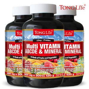통라이프  종합비타민ABCDE 300정-3병