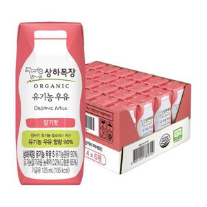 상하목장 유기농 멸균우유 딸기맛 125ml X 24팩