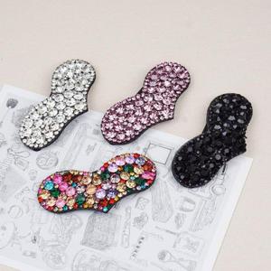 미닛플러스 칼라 큐빅 옆머리 정리 하트 똑딱이핀