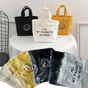 [라일리] Rly 다온 스마일에코백 미니 캔버스백 토트백 손가방