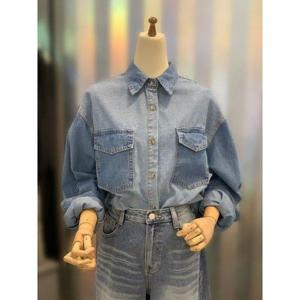 갤러리아_ABFZ 루즈핏 롱 데님 남방 셔츠 블라우스 ACY5HB34G