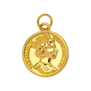 [한국금다이아몬드] 순금 펜던트 24K 할로우 볼륨 통통 엘리자베스 코인 (대)