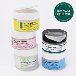 (1+1)푸드어홀릭 저자극 토너패드 닦토 스킨팩 2종세트 (60+70매) 택1 /시카.비타민.콜라겐.히알루론.아하