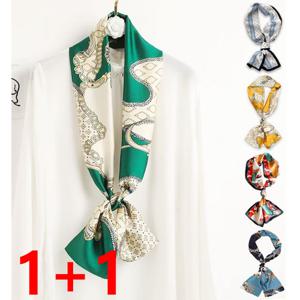 1+1 여성 쁘띠 직사각 실크 스카프 22종 모음전 LM-0278