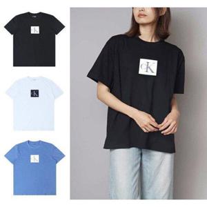 [캘빈클라인]캘빈클라인 남여공용 CK 로고 반팔 티셔츠