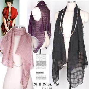 [니나스파리]다이아주름 날씬핏조끼쉬폰스카프 (9SS015)