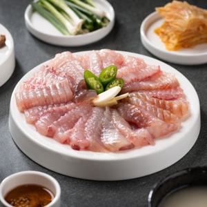 [대한민국농수산] 국내산 홍어 홍어회 1Kg (삭힘 선택 가능)+홍어애, 홍어탕 무료증정