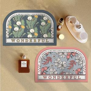 [1+1] 간편세척 부드러운 플라워 규조토 발매트 컬러2종 (총2개입)