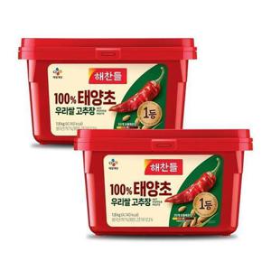 [그로미스]해찬들 100% 우리쌀 태양초 고추장 1.8kg 2개 (19766599)